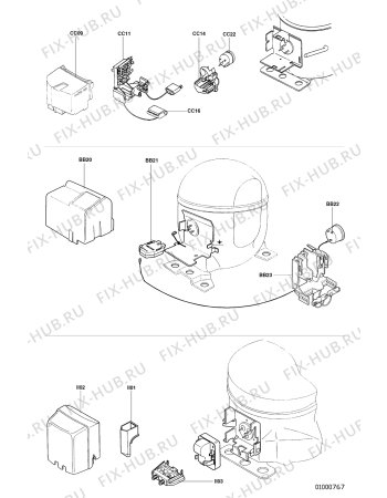 Схема №3 FC 8460 W с изображением Мини-ручка для холодильника Whirlpool 481990311044