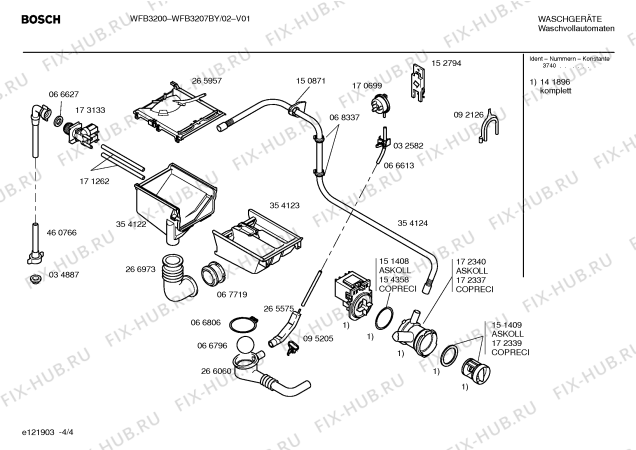 Схема №2 WFB3207BY с изображением Панель управления для стиральной машины Bosch 00361251