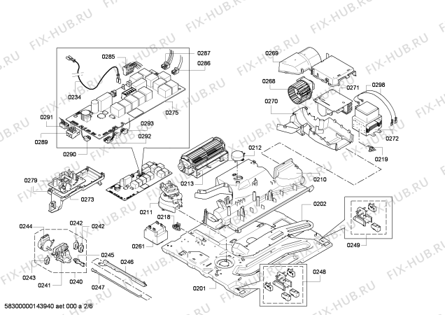 Схема №4 HB86P582 с изображением Панель управления для духового шкафа Siemens 00680878