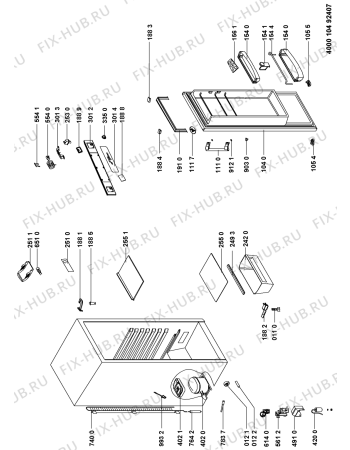 Схема №1 PRC 331W A+ с изображением Дверца для холодильника Whirlpool 481010424206