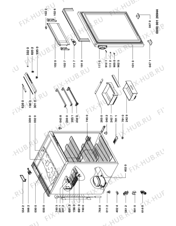 Схема №1 AFB 428/G/BR с изображением Кнопка для холодильника Whirlpool 481941129649