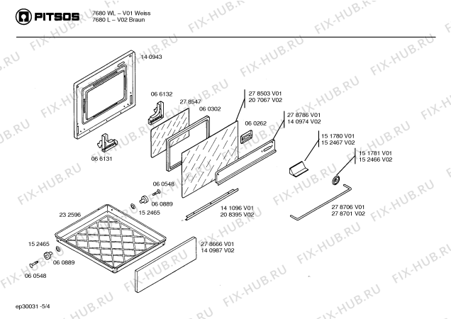 Схема №4 7680WL с изображением Переключатель для плиты (духовки) Bosch 00060430