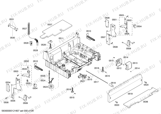 Схема №3 SHE58C05UC Bosch с изображением Кабель для посудомоечной машины Bosch 00640073