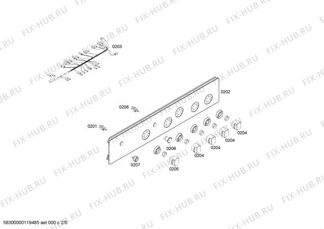 Схема №1 HSV746055T с изображением Фронтальное стекло для плиты (духовки) Bosch 00244906