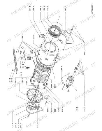 Схема №3 AWG174WP AWG 174 с изображением Уплотнитель (прокладка) для стиральной машины Whirlpool 481940478571