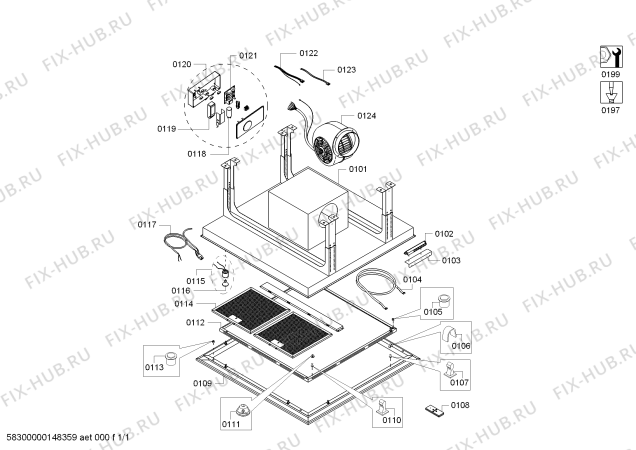 Схема №1 DID09T855 Bosch с изображением Кабель для вытяжки Siemens 00625671