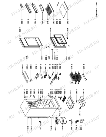 Схема №1 ARL 428/G/N C423 с изображением Полка для холодильника Whirlpool 481941879442