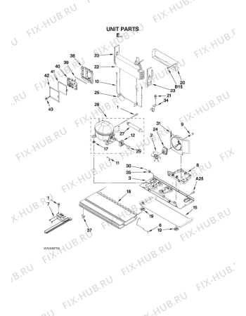 Схема №5 G25EFSB23S9 с изображением Трубка для холодильника Whirlpool 482000019391