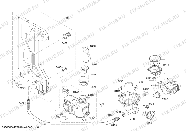 Схема №4 SN45L880SK с изображением Панель управления для посудомоечной машины Siemens 00746715