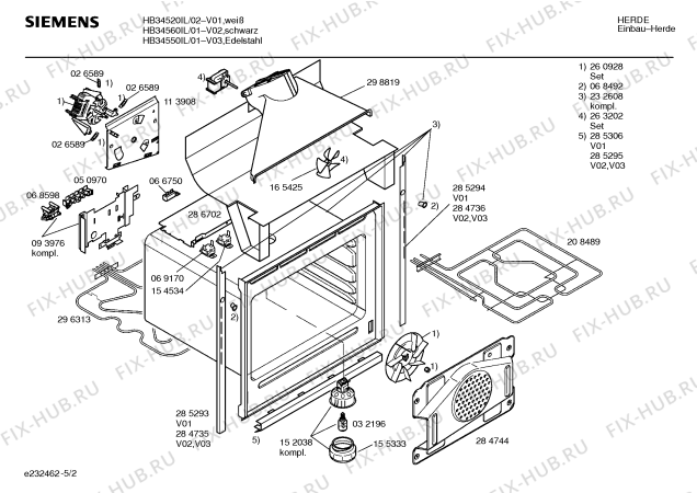 Схема №5 HB34550IL с изображением Панель управления для плиты (духовки) Siemens 00299987
