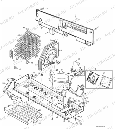 Взрыв-схема холодильника Electrolux ENL61600X - Схема узла Section 6