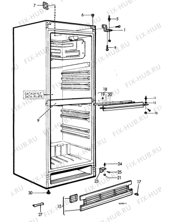 Взрыв-схема холодильника Privileg P3242 - Схема узла C10 Cabinet