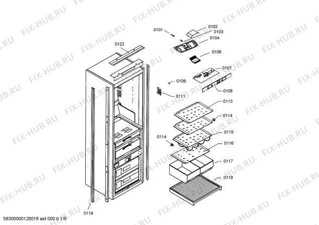 Схема №4 IC550129 с изображением NTC-сопротивление для холодильника Bosch 00644919
