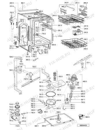Схема №2 ADG 8315 IX с изображением Блок управления для электропосудомоечной машины Whirlpool 481221479726