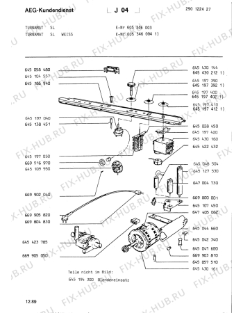 Схема №1 TURNAMAT SL WEISS с изображением Клавиша Aeg 8996454301442