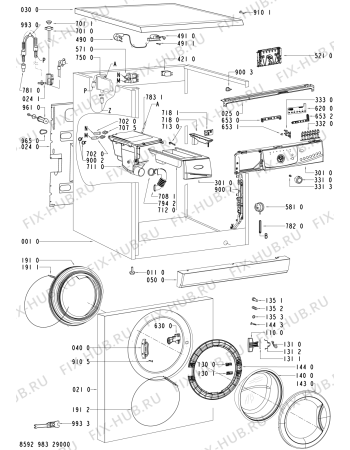 Схема №2 AWO/D 7240 с изображением Микромодуль для стиралки Whirlpool 480111100686