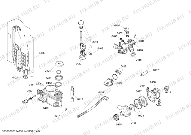 Схема №4 4VS562BP с изображением Панель управления для электропосудомоечной машины Bosch 00665957