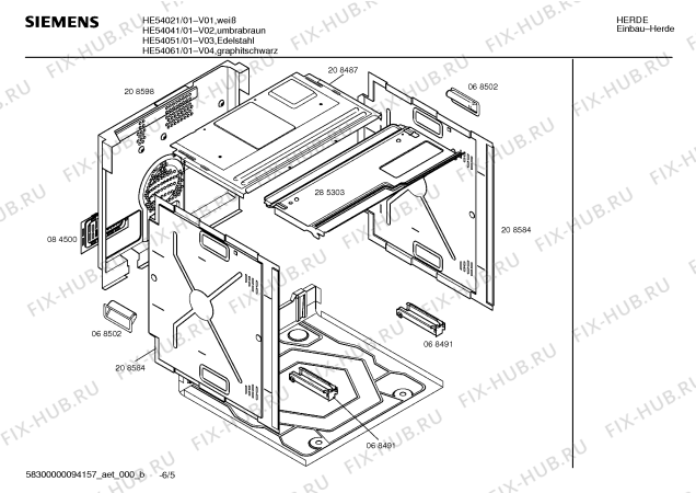 Схема №4 HE54041 с изображением Панель управления для плиты (духовки) Siemens 00351576