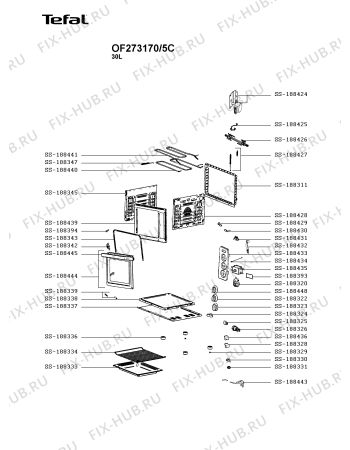 Схема №2 OF273170/5C с изображением Ручка двери для духового шкафа Tefal SS-188445