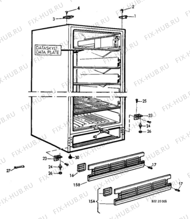 Взрыв-схема холодильника Unknown TF738 - Схема узла C10 Cabinet