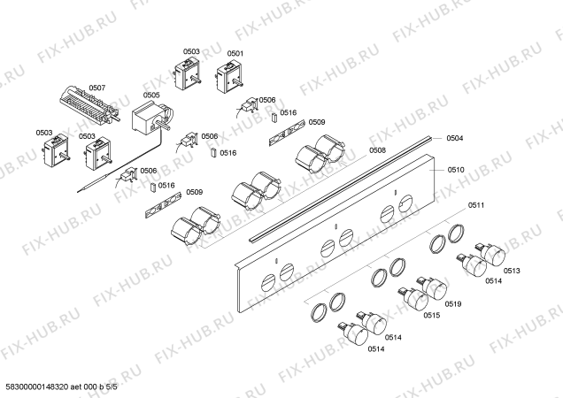 Схема №5 HC723220G с изображением Стеклокерамика для плиты (духовки) Siemens 00249702