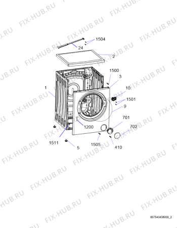Схема №4 AWZ9614F с изображением Клавиша для стиральной машины Whirlpool 482000020696