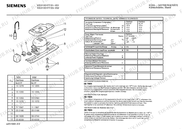 Схема №1 KS26V00FF с изображением Панель для холодильной камеры Siemens 00031081