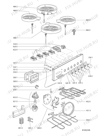 Схема №1 ACM 358 WH с изображением Кнопка для духового шкафа Whirlpool 481241128967