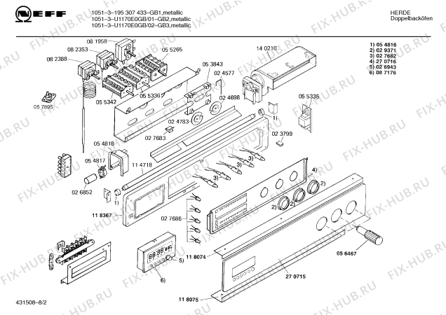 Схема №2 195306938 GB-1051.31LPCSGA с изображением Индикатор для электропечи Bosch 00270716
