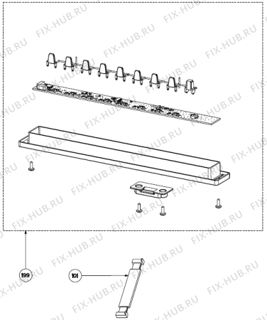 Взрыв-схема вытяжки Asko CD4934S (573451) - Схема узла 02