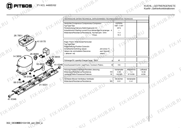 Схема №2 KSU40120GR с изображением Цокольная панель для холодильной камеры Bosch 00214920