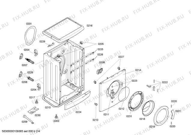 Схема №4 WFC2067IT Maxx 4 WFC 2067 с изображением Панель управления для стиральной машины Bosch 00444707