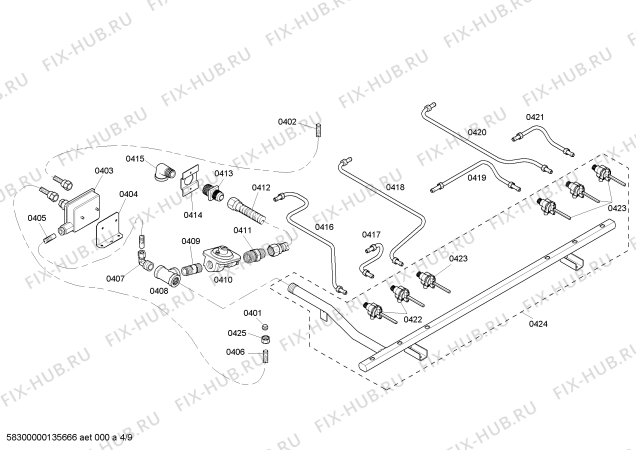 Схема №3 P364GLCLP с изображением Дюза для электропечи Bosch 00602745