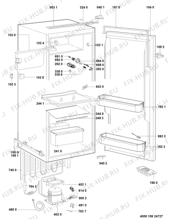 Схема №1 KVIE 2210/A+/LH с изображением Микрокомпрессор для холодильника Whirlpool 481099712351