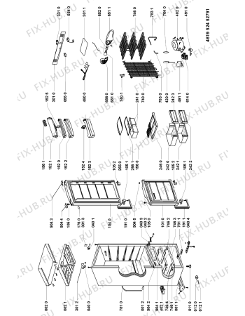 Схема №1 SC 195 с изображением Дверца для холодильной камеры Whirlpool 481241619817