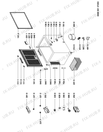 Схема №1 AFG 6256 AP с изображением Сосуд для холодильной камеры Whirlpool 481241848909