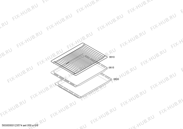 Взрыв-схема плиты (духовки) Siemens HB75R551J - Схема узла 06