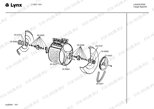 Схема №3 BAT94110 BAT9411 с изображением Упор для стиралки Bosch 00039202