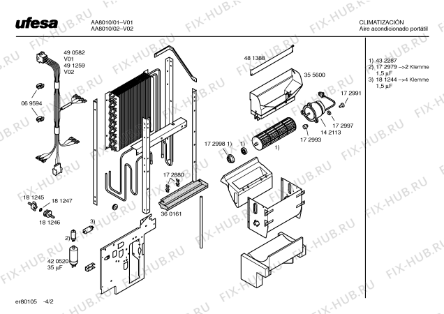 Схема №2 AA8010 POLAR SYSTEM COOLER PLUS с изображением Кабель для сплит-системы Bosch 00490717