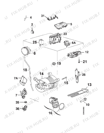 Взрыв-схема стиральной машины Zanussi TLE1116W - Схема узла Electrical equipment 268