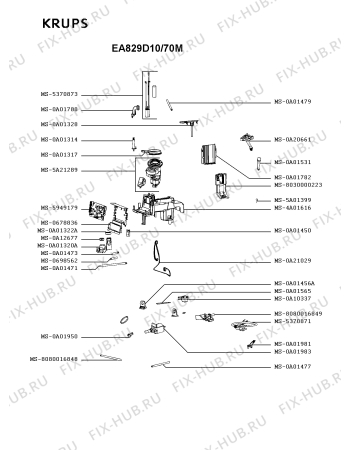 Схема №4 EA8250PN/70M с изображением Пружина для электрокофемашины Krups MS-8080016847