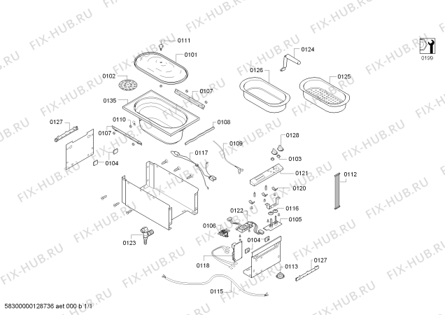 Схема №1 VK230134 с изображением Съемщик натяжения для плиты (духовки) Bosch 00173245