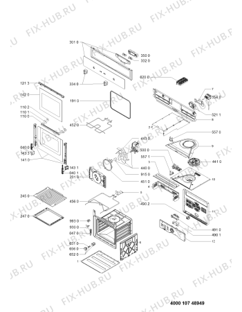 Схема №1 AKS 293/NB с изображением Дверца для электропечи Whirlpool 481010599818