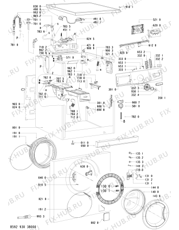 Схема №1 AWO/D AS 12 с изображением Блок управления для стиралки Whirlpool 481221470687