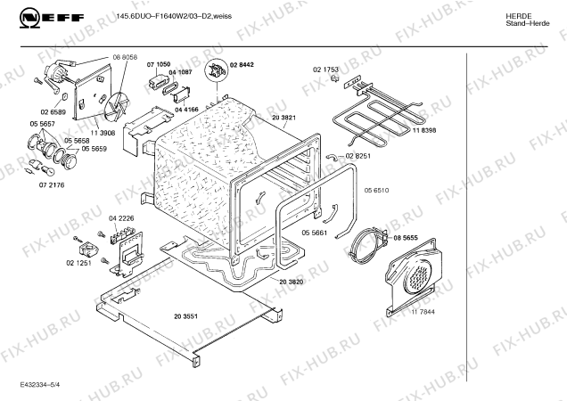 Схема №4 F1640W2 PRIMUS 145.6 с изображением Переключатель для духового шкафа Bosch 00032241