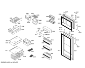 Схема №3 KDN40A73NE с изображением Дверь морозильной камеры для холодильника Bosch 00683518