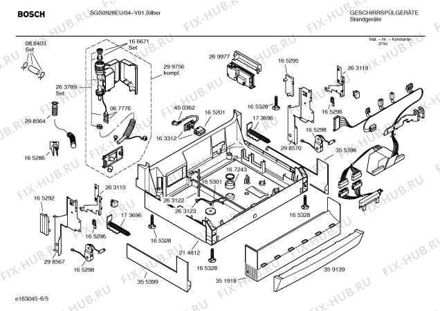 Взрыв-схема посудомоечной машины Bosch SGS0928EU LogixxOffice - Схема узла 05