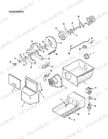Схема №7 GC2228GEHB с изображением Рамка для холодильной камеры Whirlpool 482000095651