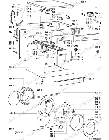 Схема №2 AWV 402 с изображением Декоративная панель для стиральной машины Whirlpool 481245210379