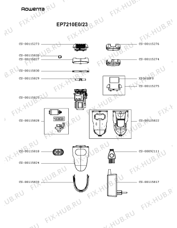Схема №1 EP7320E2/23 с изображением Адаптер для бритвы (эпилятора) Rowenta CS-00115817